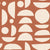 Geo Eclipse Terracotta organic shapes wallpaper in terracotta and cream