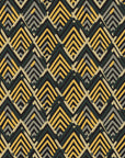 Gilded Crossing Onyx chevron geometric wallpaper in onyx and gold