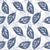 Gilded Frond Navy leaf wallpaper in navy and silver