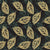 Gilded Frond Noir leaf wallpaper in black and gold