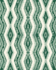 Gilded Rain Emerald geometric wallpaper in emerald and cream