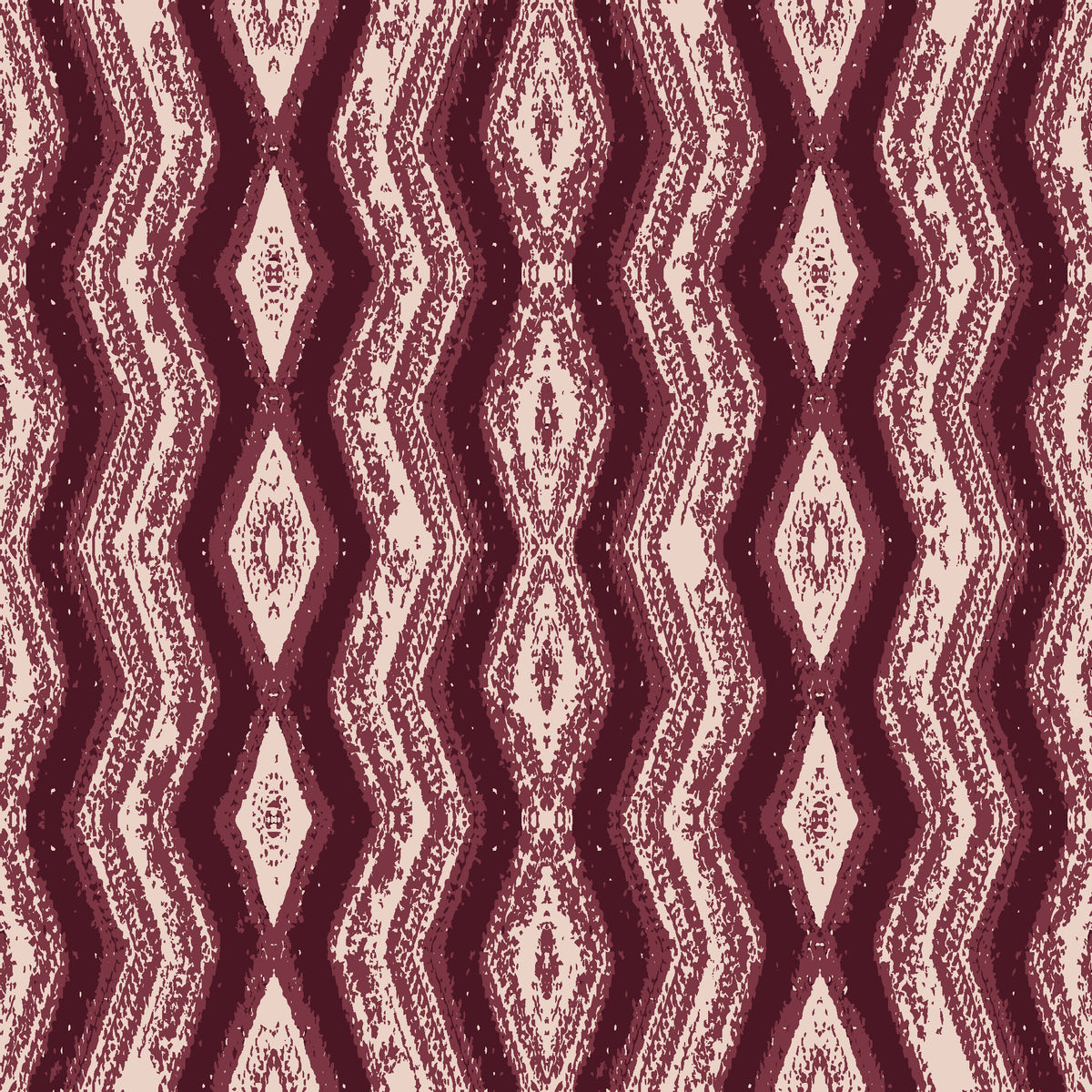 Gilded Rain Oxblood geometric wallpaper in oxblood and blush