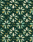 Gilt Scatter Emerald floral scatter wallpaper in emerald and ivory