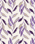 Hanging Garden Plum botanical wallpaper in plum and pearl