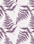 Harbor Fern Plum fern wallpaper in plum and pearl