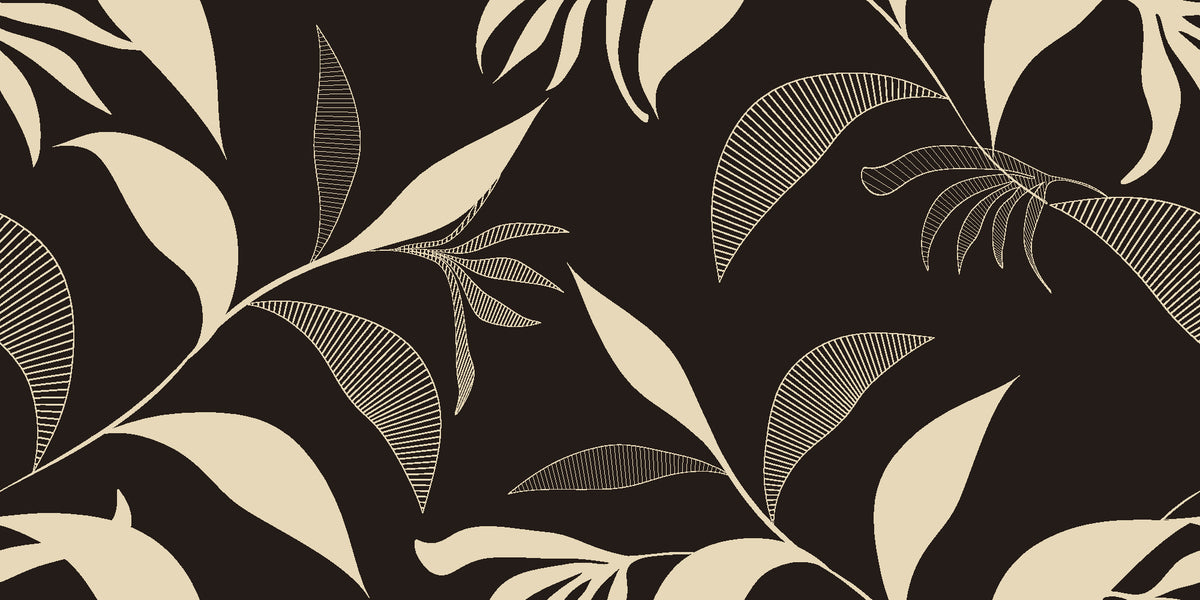 Hatched Frond Espresso hatched frond wallpaper in espresso and champagne