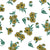 Hidden Garden Emerald floral wallpaper in emerald and gold