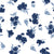 Hidden Garden Navy floral wallpaper in navy and slate