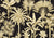 Hush & Palm Ebony palm trees wallpaper in black and gold