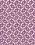 Indigo Labyrinth Plum geometric wallpaper in plum and blush
