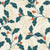 Ink & Oak Teal oak leaf and berry wallpaper in teal and terracotta