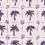 Ink & Shell Aubergine coastal palm and shell wallpaper in aubergine and blush