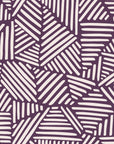 Kinetic Etch Plum hand-drawn lines wallpaper in plum and pearl