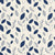 Linen & Leaf Indigo leaf wallpaper in indigo and ivory
