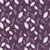 Linen & Leaf Plum leaf wallpaper in plum and pearl