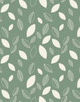Linen & Leaf Sage leaf wallpaper in sage and cream