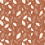Linen & Leaf Terracotta leaf wallpaper in terracotta and blush