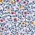 Matisse Reverie Navy folk floral wallpaper in navy and marigold