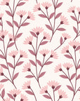 Meadow Light Blush meadow flower wallpaper in blush and rose