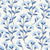 Meadow Light Cornflower meadow flower wallpaper in cornflower and ivory