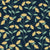 Meadow Light Midnight meadow flower wallpaper in midnight and marigold