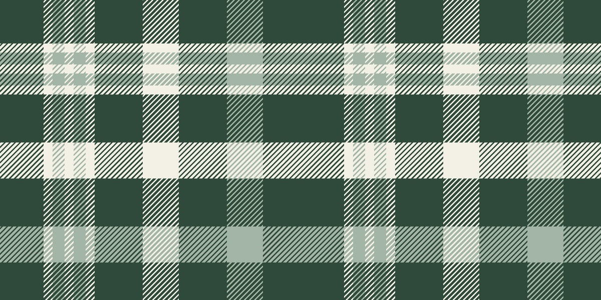 Moors & Mist Forest plaid wallpaper in forest and sage