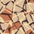 Muted Block Terracotta geometric wallpaper in terracotta and sand