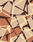 Muted Block Terracotta geometric wallpaper in terracotta and sand