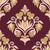 Old World Flora Burgundy floral damask wallpaper in burgundy and gold