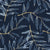 Pale Foliage Midnight willow leaf wallpaper in midnight and gold