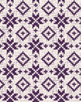 Pale Kilim Plum kilim wallpaper in plum and pearl