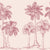 Palm Shade Rose palm grove wallpaper in rose and blush