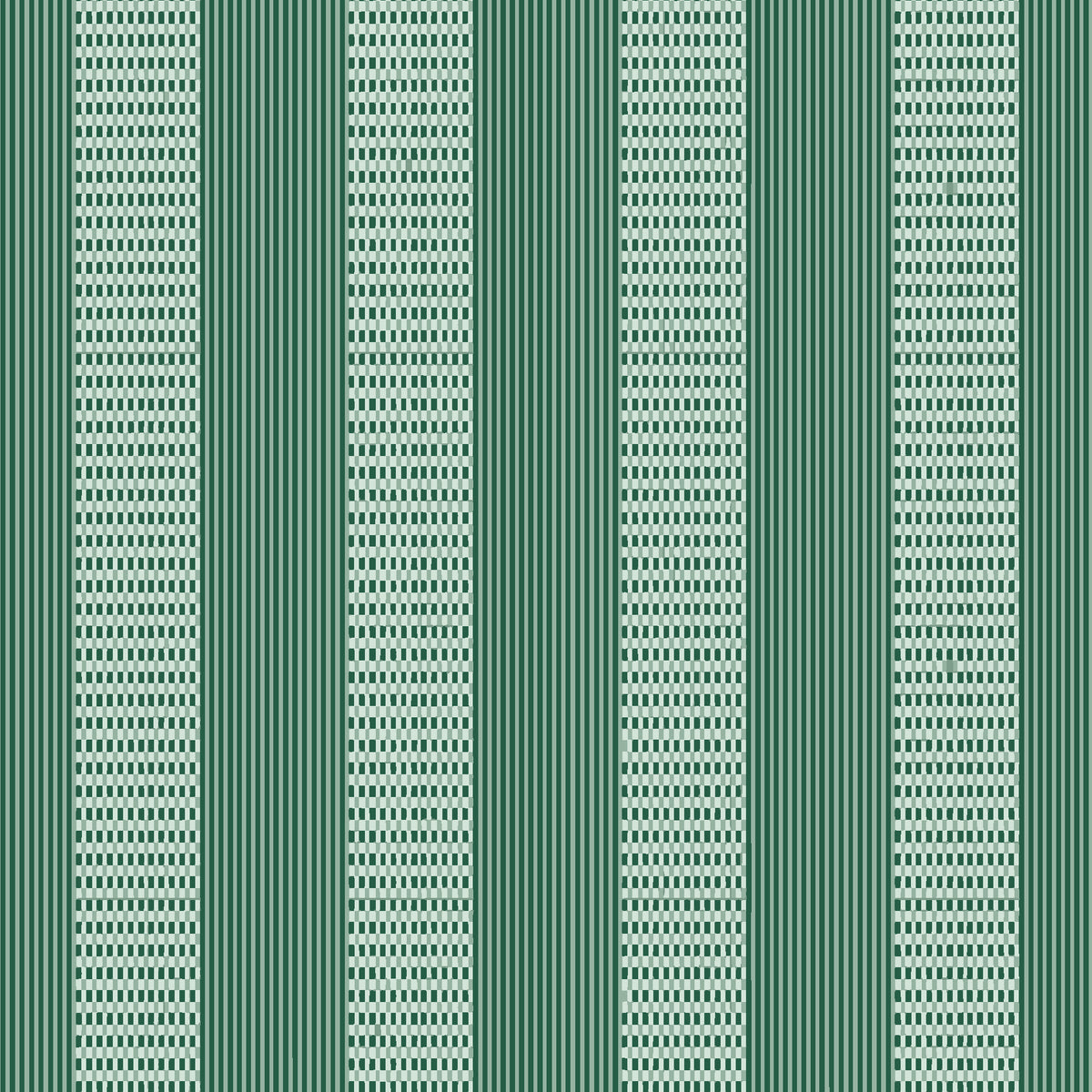 Parlor Stripe Emerald geometric stripe wallpaper in emerald and sage