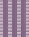 Parlor Stripe Plum geometric stripe wallpaper in plum and pearl