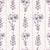 Petal & Thread Plum botanical stem wallpaper in plum and pearl