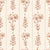 Petal & Thread Terracotta botanical stem wallpaper in terracotta and cream