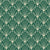 Petal Dawn Emerald art deco fan wallpaper in emerald and champagne