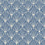 Petal Dawn Slate art deco fan wallpaper in slate blue and linen