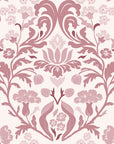 Petal Reflection Rose floral damask wallpaper in rose and blush