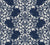 Petal Symphony Navy baroque damask wallpaper in navy and ivory
