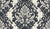 Poet's Blossom Charcoal classic damask wallpaper in charcoal and ivory