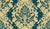 Poet's Blossom Peacock classic damask wallpaper in peacock and champagne
