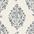 Porcelain Bouquet Inkwell damask wallpaper in ivory and ink