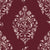 Porcelain Bouquet Oxblood damask wallpaper in oxblood and blush