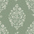 Porcelain Bouquet Sage damask wallpaper in sage and cream