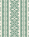 Porcelain Filigree Emerald filigree damask wallpaper in emerald and cream