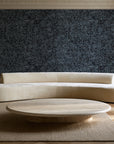 Quiet Camo Charcoal abstract wallpaper in an elegant living room