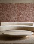 Quiet Camo Terracotta abstract wallpaper in an elegant living room