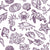 Quiet Reef Plum sea life wallpaper in plum and white