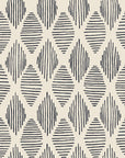 Reed & Smoke Ink geometric wallpaper in ink and oat